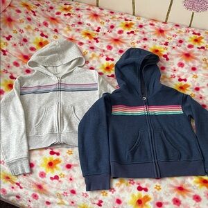 Kids' Hooded Sweatshirt Set - Gray and Navy